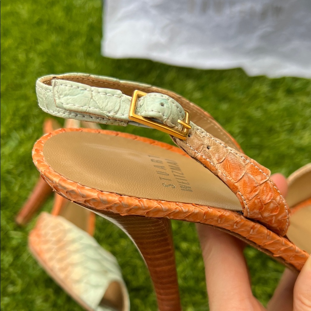 Stuart Weitzman Orangina Pantone Python size 5 1/2 - Picture 9 of 15